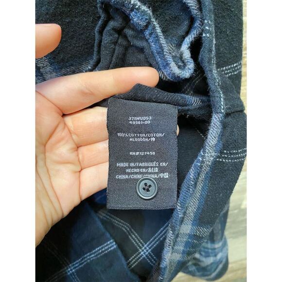 Howitzer Men's Plaid Flannel Shirt Jacket Blue Long Sleeve Size L Warm Cozy Soft - Picture 9 of 13